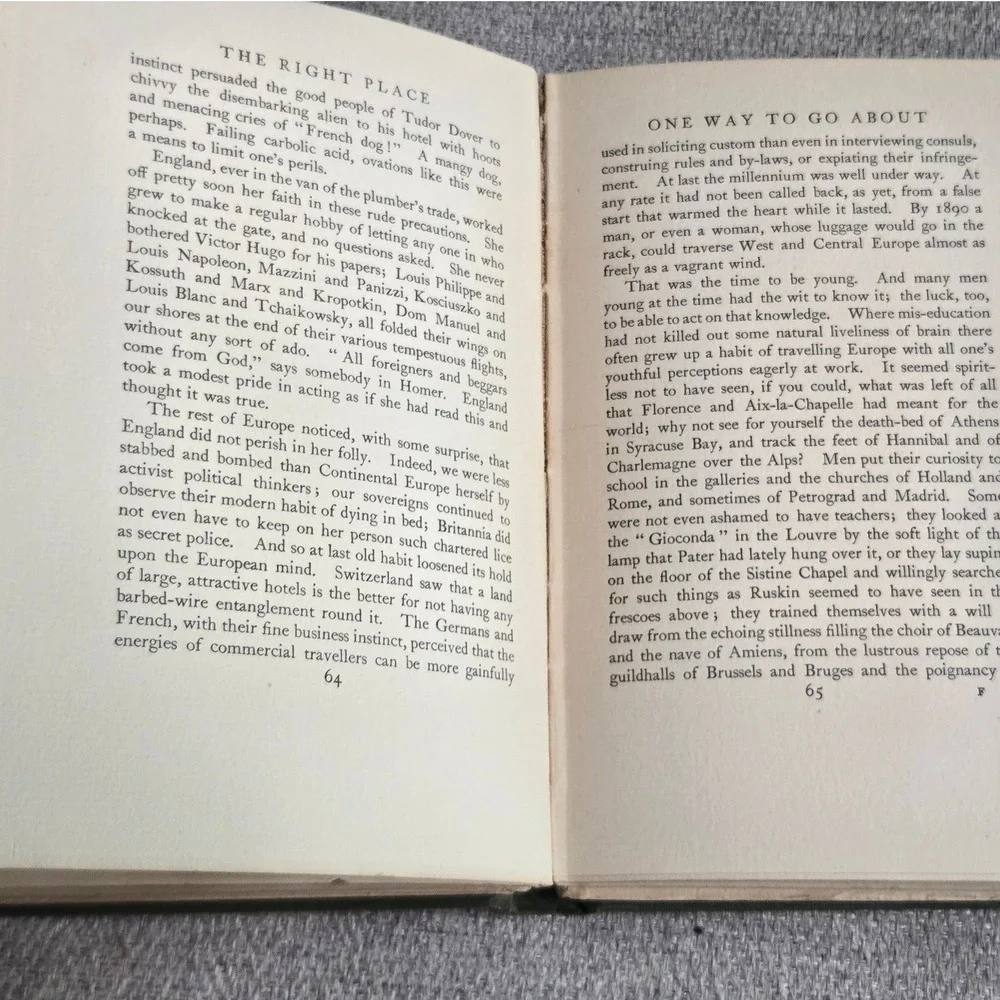 Doubleday The Right Place C.E. Montague 1924 Vintage Hardcover Book